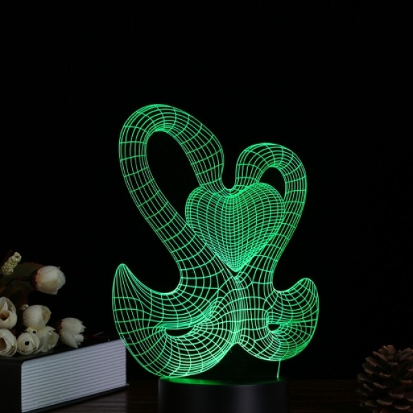 Creative 3D LED Illusion Colorful Table Night Light with Remote Control