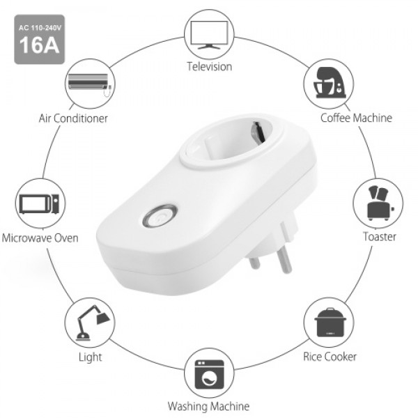 Smart Power Plug Smart Home Socket Voice Control Compatible with Amazon Echo &amp; for Google Home IFTTT Tmall Elf Timing Functi