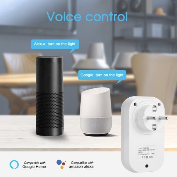 Smart Power Plug Smart Home Socket Voice Control Compatible with Amazon Echo &amp; for Google Home IFTTT Tmall Elf Timing Functi