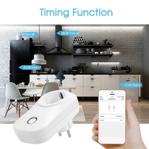 Smart Power Plug Smart Home Socket Voice Control Compatible with Amazon Echo &amp; for Google Home IFTTT Tmall Elf Timing Functi