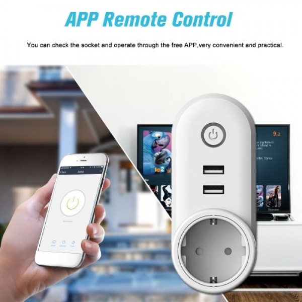 WIFI Smart Plug Remote Control Timing Function Smart Wall Socket