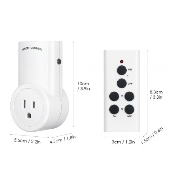 Remote Control Outlet Wireless Light Switch Electrical Plug