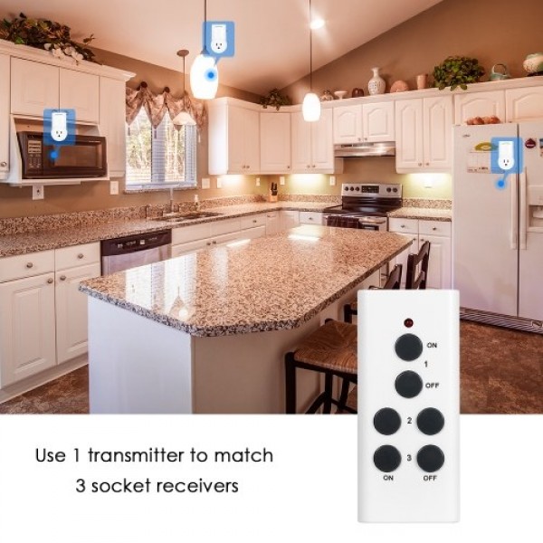 Remote Control Outlet Wireless Light Switch Electrical Plug