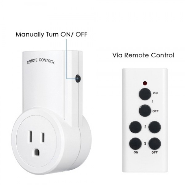 Remote Control Outlet Wireless Light Switch Electrical Plug