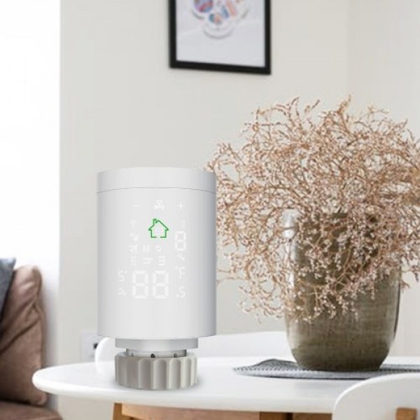 Weekly Programmable Smart Thermostatic Valve WiFi Radiator Temperature Controller APP Remote Control Backlit Touchscreen