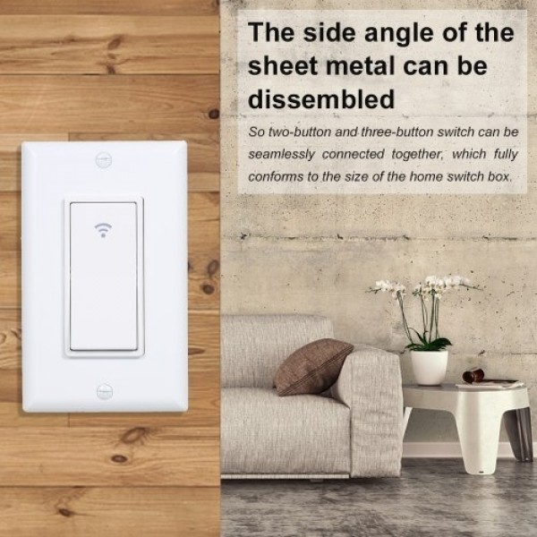 3 Way Smart Light Dimmer Switch In-Wall WiFi Smart Switch Compatible With Alexa and Google Assistant and IFTTT No Hub Required R