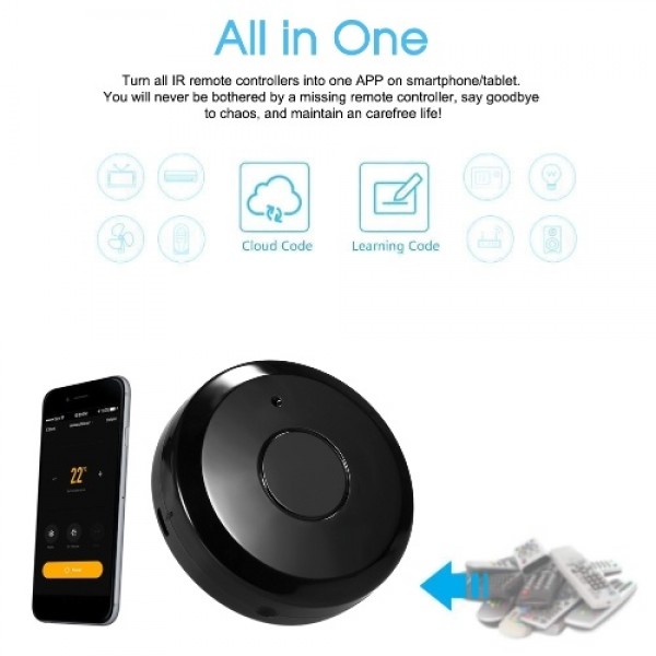 WiFi-IR Remote IR Control Hub Wi-Fi(2.4Ghz) Enabled Infrared Universal Remote Controller