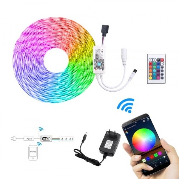 5M Smart Light Strips WIFI Control Color Changing LED