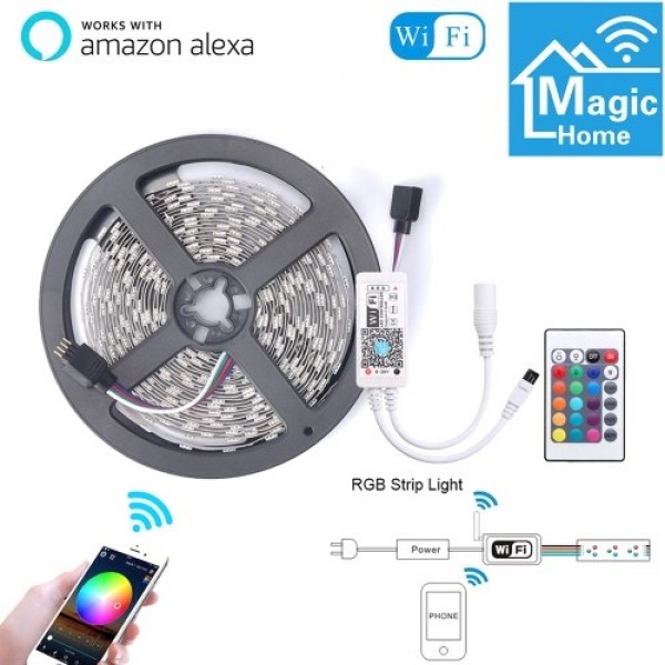 5M Smart Light Strips WIFI Control Color Changing LED