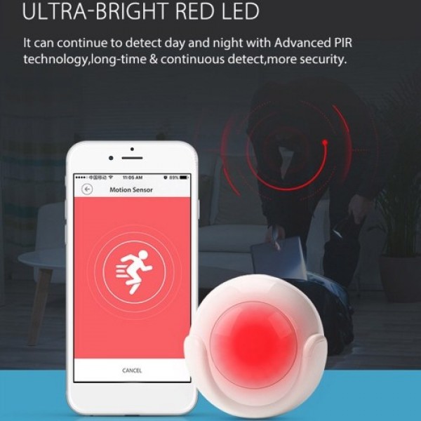 WIFI PIR Motion Sensor Wireless Passive Infrared Detector Security Burglar Alarm Sensor Tuya APP Control Smart Home