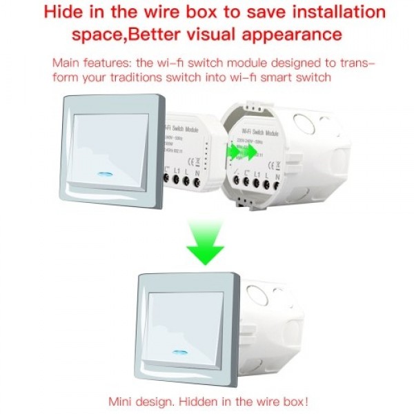 Wifi Intelligent Light Switch DIY Breaker Module APP Remote Control