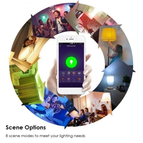 Fcmila TY007 Smart WiFi Light Bulb LED RGB Color Changing