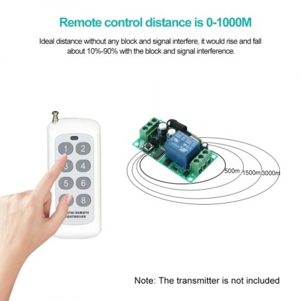 1000m Long Range Distance High Power 1CH Wireless Remote Control