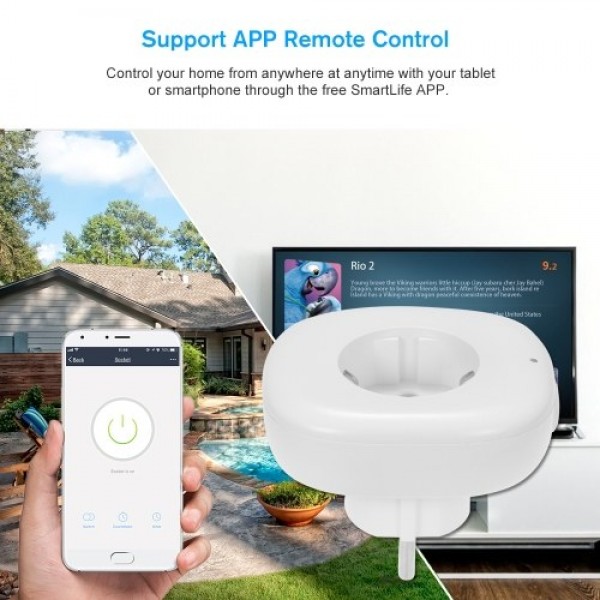 Wifi Smart Socket Plug with Big On/Off Switch Button + USB Port