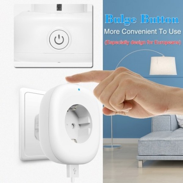 Wifi Smart Socket Plug with Big On/Off Switch Button + USB Port