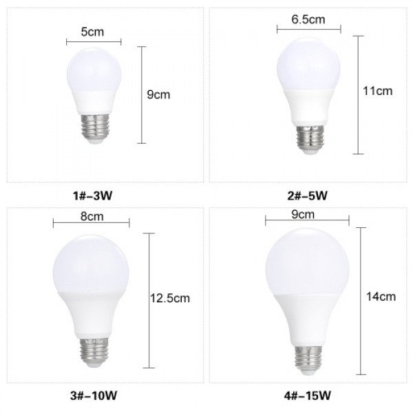 15W RGB LED Lamp E27 Dimmable Bulb Energy Saving Light