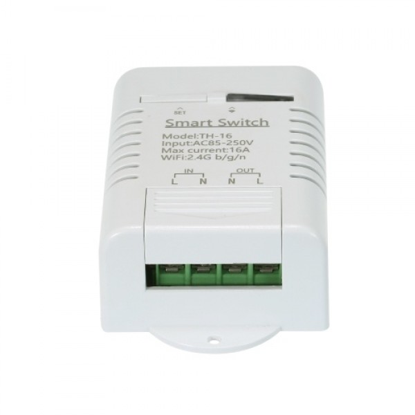 TH-16 Smart Wifi Switch Compatible with Sonoff &amp; EWeLink 16A/3500W Monitoring Temperature Wireless Home Automation Kit