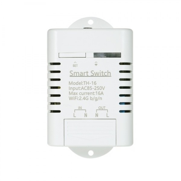 TH-16 Smart Wifi Switch Compatible with Sonoff &amp; EWeLink 16A/3500W Monitoring Temperature Wireless Home Automation Kit