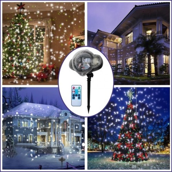 LED Mini Night Light Snow Projector Lawn Greensward Light