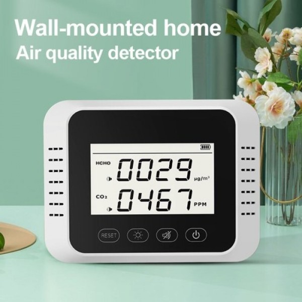 X7 Wall-mounted Air Quality Detector HCHO CO2 Accurate Monitoring Sound Alarm for Home Office