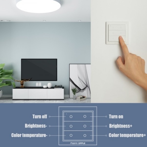 Aqara|OPPLE Wireless Switch Smart Homekit Working with  Home App Magnetic Wall Switch Zigbee 3.0