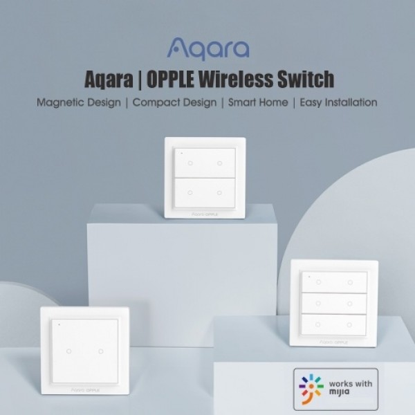 Aqara|OPPLE Wireless Switch Smart Homekit Working with  Home App Magnetic Wall Switch Zigbee 3.0