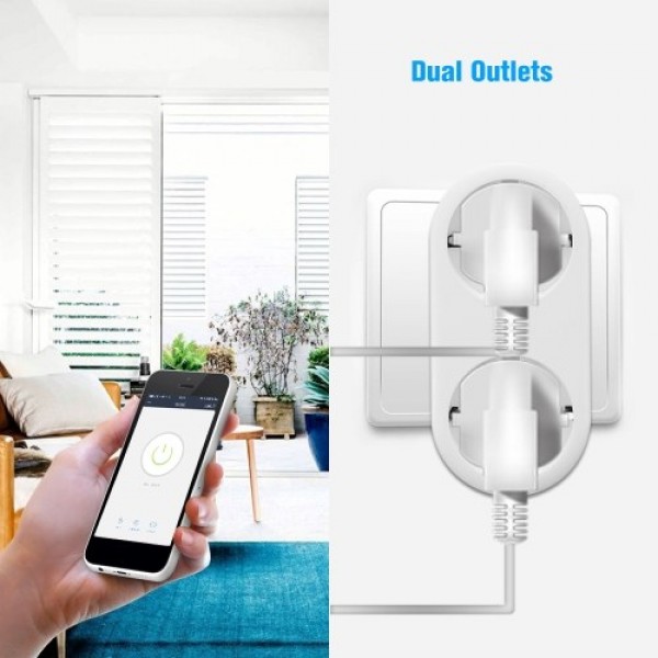 2PCS Smart WiFi Socket EU Type E