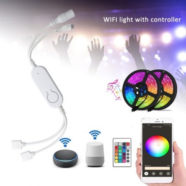 DC5V~12V IR+WiFi RGB Controller LED Strip Light Controller