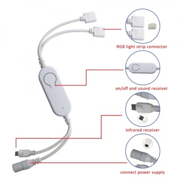 DC5V~12V IR+WiFi RGB Controller LED Strip Light Controller