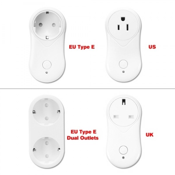 Smart WiFi Socket EU Type E with USB Outlet Remote Control