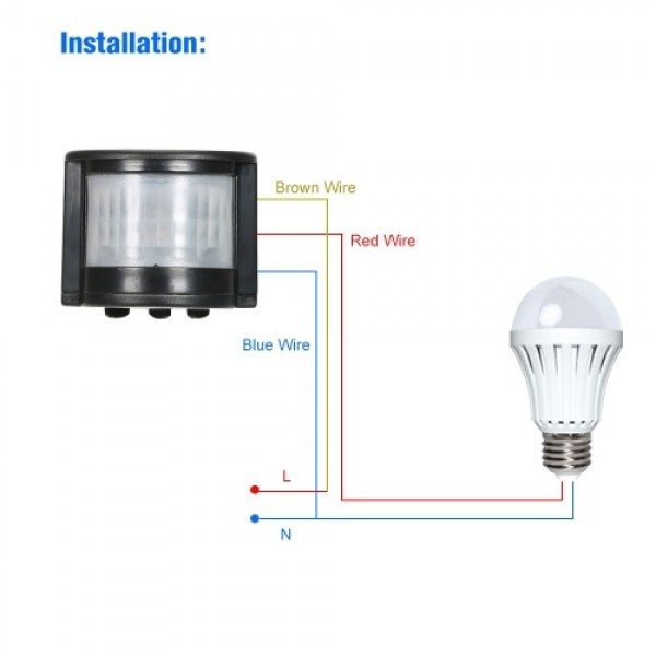 Outdoor 180 Degree PIR Induction Motion Sensor Detector