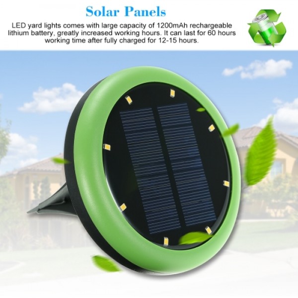 4PCS Solar Power LED Waterproof Spotlight