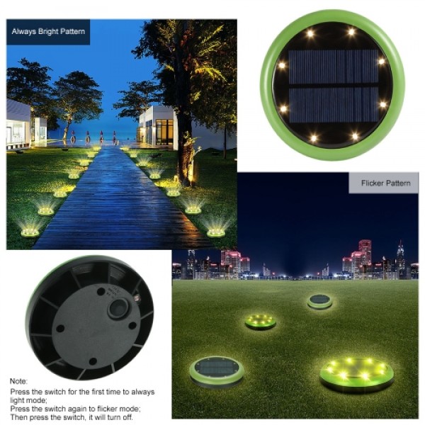 4PCS Solar Power LED Waterproof Spotlight