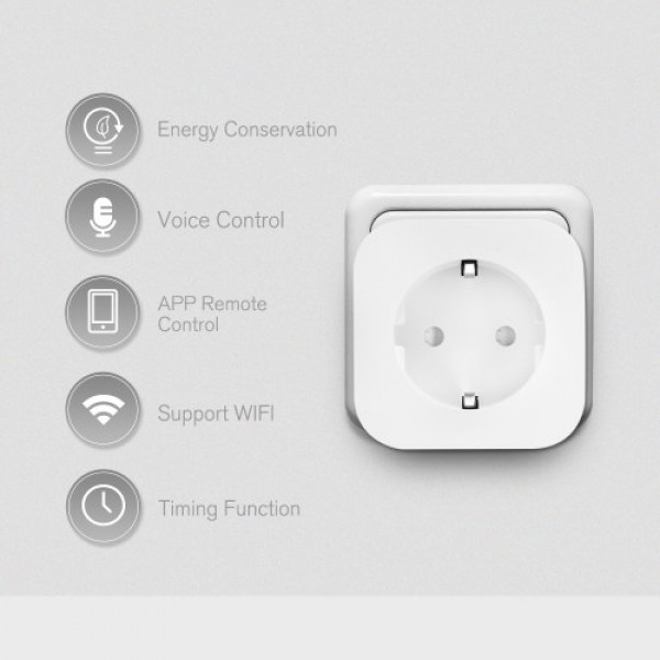 2PCS Mini Smart WiFi Socket EU Type F