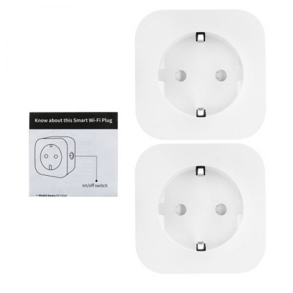 2PCS Mini Smart WiFi Socket EU Type F