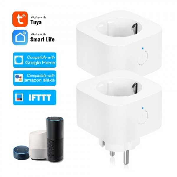 2PCS Mini Smart WiFi Socket EU Type F