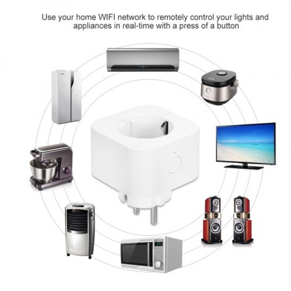 2PCS Mini Smart WiFi Socket EU Type F