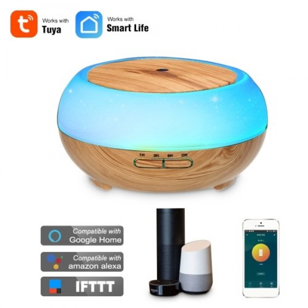 Smart Wifi Wireless LED Night Lamp 400ml Humidifier Essential Oil Aromatherapy Mist Diffuser