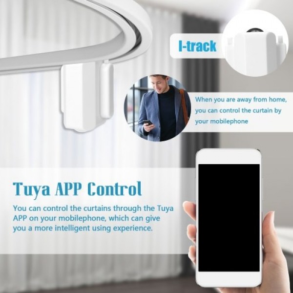 M027 Tuya WiFi Smart Curtain Motor Remote Controller Electric Curtain Motors Voice Control Switch APP Control