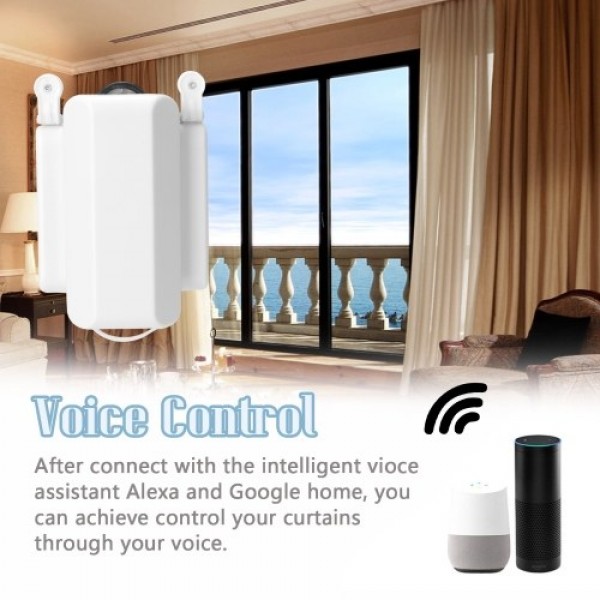 M027 Tuya WiFi Smart Curtain Motor Remote Controller Electric Curtain Motors Voice Control Switch APP Control