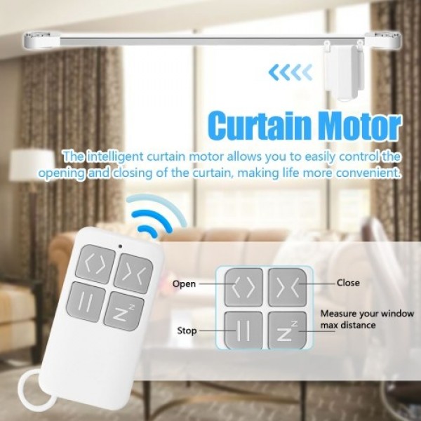 M027 Tuya WiFi Smart Curtain Motor Remote Controller Electric Curtain Motors Voice Control Switch APP Control