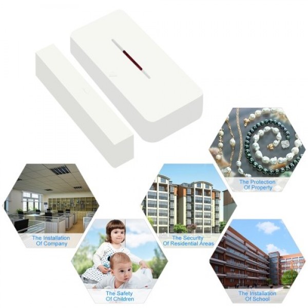 2PCS SONOFF DW1 Sensor 433Mhz Door Window Alarm Sensor Wireless Automation Anti-Theft Alarm Compatible With RF Bridge For Smart 