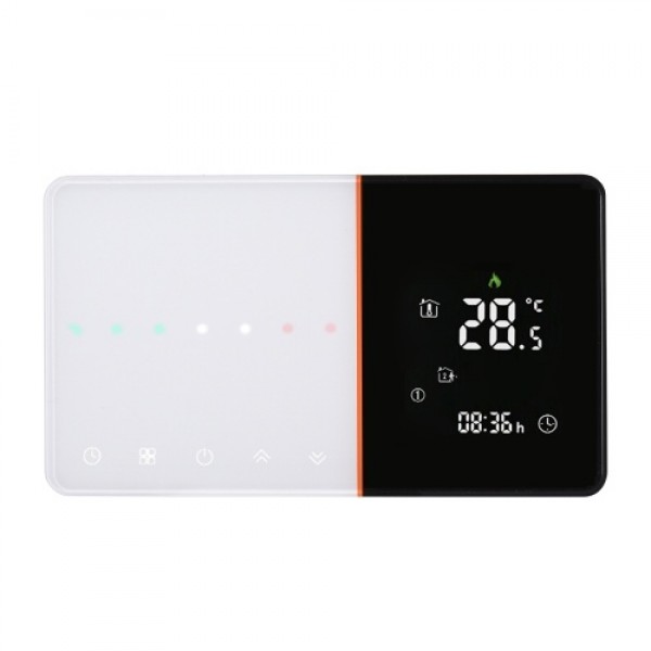 95-240V Programmable Thermostat 5+1+1 Six Periods Touchscreen LCD with Backlight Boiler Heating Temperature Controller 5A