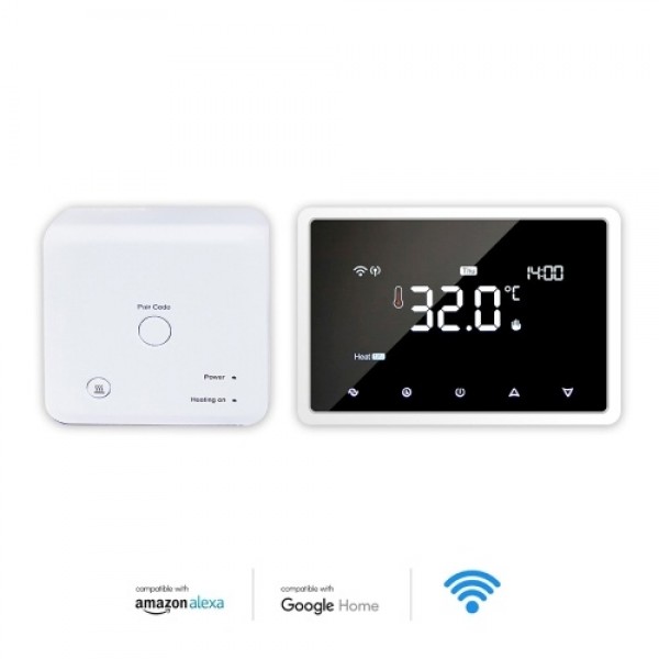 Wi-Fi Smart Thermostat Programmable Thermostat with RF Receiver Tabletop Wall-Mounted Style