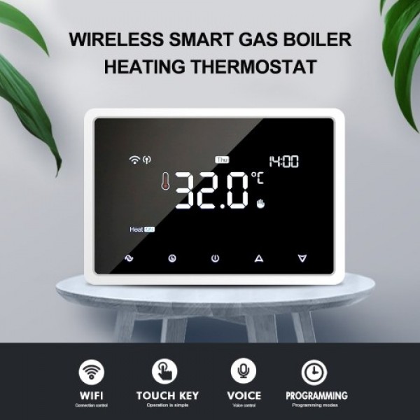 Wi-Fi Smart Thermostat Programmable Thermostat with RF Receiver Tabletop Wall-Mounted Style