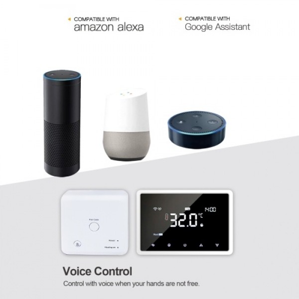 Wi-Fi Smart Thermostat Programmable Thermostat with RF Receiver Tabletop Wall-Mounted Style