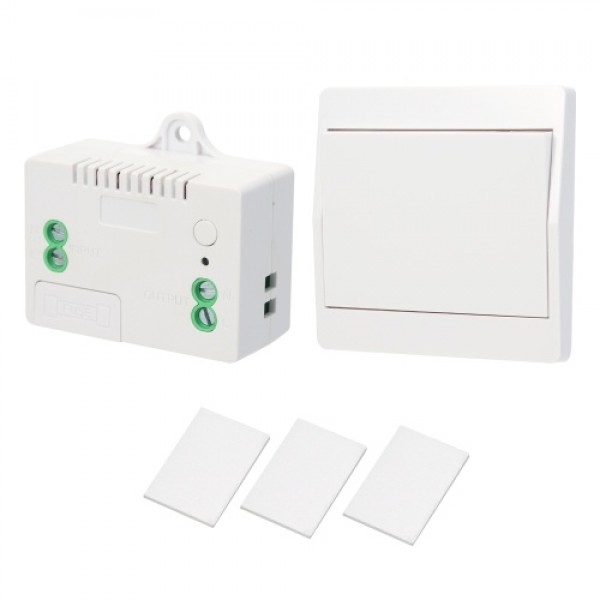 433HMz RF Wireless Remote Control Switch Module and Self-powered Push Button Wall Light Switch Remote Controller 1527 with Stick