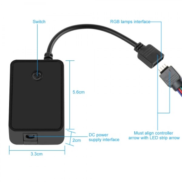 2pcs Mini Wifi RGB LED Strip Controller