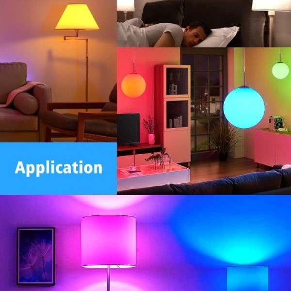 E14 Smart Bulb LED Smart Candle Bulb 5W RGB+WW+CW Support Tuya Alexa Google Home Remote Voice Control LED Dimming Lamp