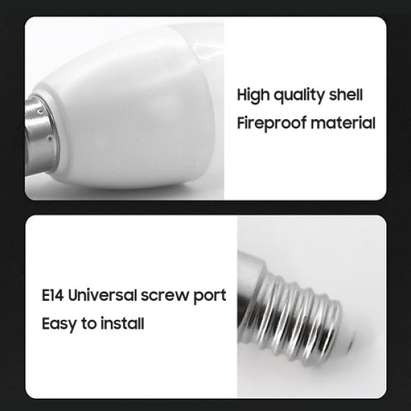 E14 Smart Bulb LED Smart Candle Bulb 5W RGB+WW+CW Support Tuya Alexa Google Home Remote Voice Control LED Dimming Lamp